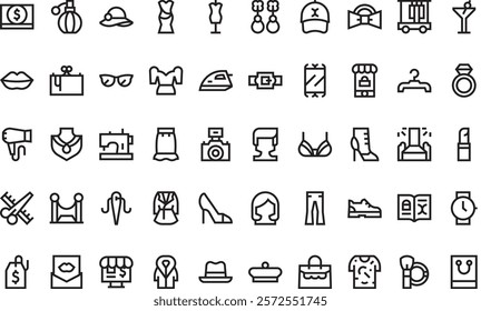 Fashion icons High-Quality Vector Icons Collection with Editable Stroke. Ideal for Professional and Creative Projects.