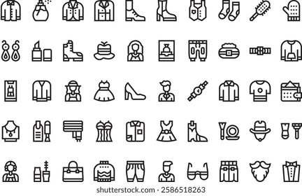 Fashion icons High-Quality Vector Icons Collection with Editable Stroke. Ideal for Professional and Creative Projects.