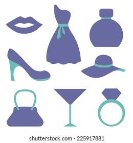 Fashion icons set.