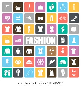 Fashion icons set