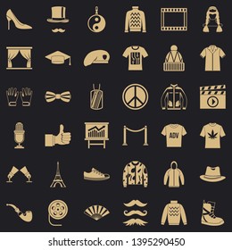 Fashion icons set. Simple style of 36 fashion vector icons for web for any design