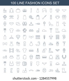 fashion icons. Trendy 100 fashion icons. Contain icons such as boot, shoe, slippers, emot with mustache, mustache, nail polish, underpants, woman boots. fashion icon for web and mobile.