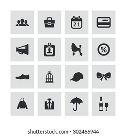 fashion icons universal set for web and mobile