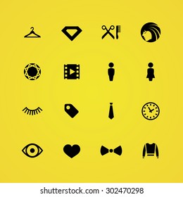 fashion icons universal set for web and mobile