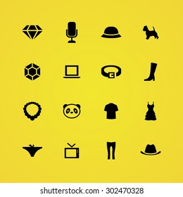 fashion icons universal set for web and mobile