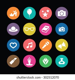 fashion icons universal set for web and mobile