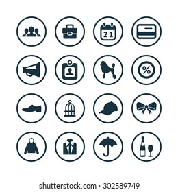 fashion icons universal set for web and mobile
