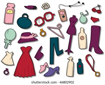 Fashion Icons Vector Stock Vector (Royalty Free) 46802902 | Shutterstock