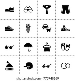 Fashion icons. vector collection filled fashion icons. includes symbols such as car shop, hanger, engagement ring, boot, tie, glasses. use for web, mobile and ui design.