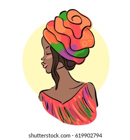 Fashion illustration, african beauty