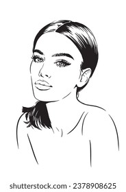 fashion Illustration of attractive woman