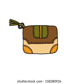 Fashion Illustration of a bag isolated on a white background