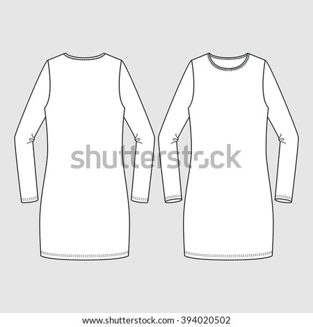 Fashion Illustration, CAD, Technical Drawing, Specification Drawing, Pen Tool, Editable.