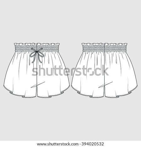 Fashion Illustration, CAD, Technical Drawing, Specification Drawing, Pen Tool, Editable.