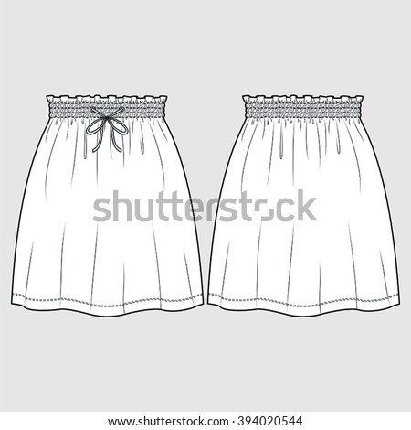 Fashion Illustration, CAD, Technical Drawing, Specification Drawing, Pen Tool, Editable.