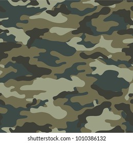 Fashion illustration. Camouflage vector print