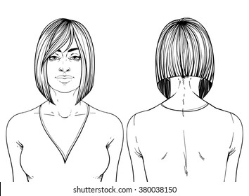 Bob Haircut Stock Vectors, Images & Vector Art | Shutterstock