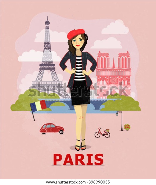 Fashion Illustration:\
Paris Girl (vector)