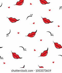 Fashion illustration seamless pattern.For t-shirt or other uses.