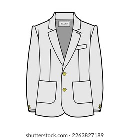 ilustración de moda, camisas, pantalones, blazers, vestidos, chaquetas, camisas, faldas. blanco y negro.