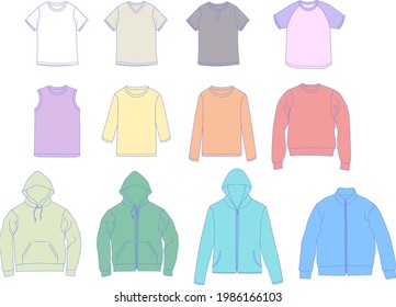 fashion illustration Tshirt Jacket set