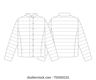 Fashion illustration vector. Women outwear. Autumn/spring jacket