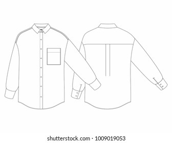 8,272 Blouse technical drawing Images, Stock Photos & Vectors ...