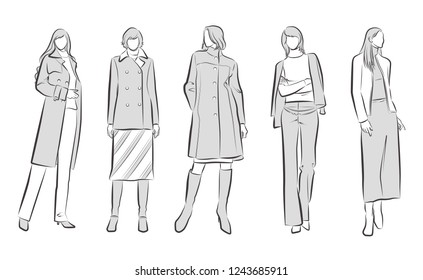 Fashion illustration of the woman