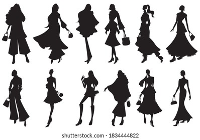 Fashion illustration of the woman