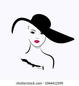 Fashion illustration-Beautiful woman face