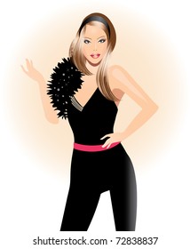 Fashion illustration-Trendy girl