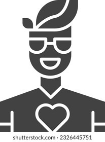 Fashion influencer Male Icon image. Suitable for mobile application.