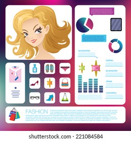 Fashion infographic set. Vector. Eps 10.