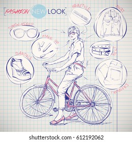 Fashion infographic. Vector collection.