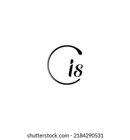 IS Mode-Logo-Konzept von hoher Qualität professionelles Design, das gut in allen Printmedien drucken kann