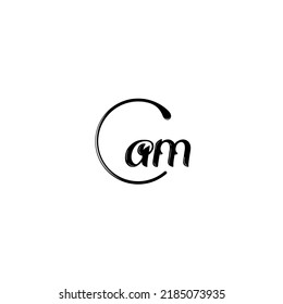 AM fashion initial logo concept in high quality professional design that will print well across any print media