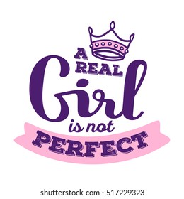 Fashion ink color handwritten vector lettering with line art crown on white background. Calligraphic inscription. Hand drawn lettering print. Apparel, t-shirt, bag, sticker, poster, card design