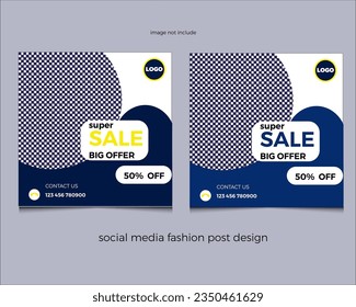 Fashion Instagram post design and vector template