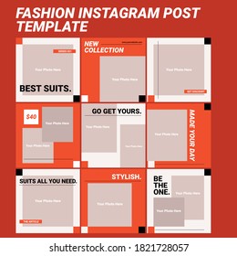 Fashion Instagram post template for your fashion social media feeds