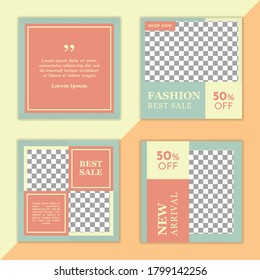 Fashion item Social Media post template design for advertising , banner