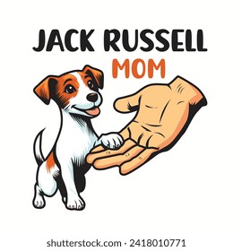 
Fashion Jack Russell mom Typography T-shirt Design Illustration