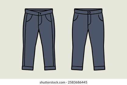 Fashion Jean design drawing style for decoration