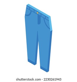Fashion jeans icon isometric vector. Kid outfit. Child boy
