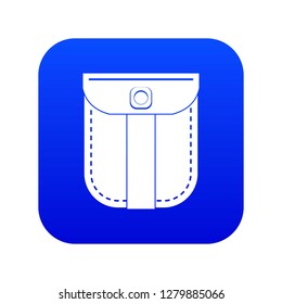 Fashion jeans pocket icon digital blue for any design isolated on white vector illustration