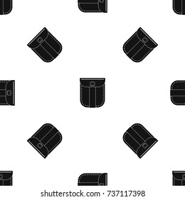 Fashion jeans pocket pattern repeat seamless in black color for any design. Vector geometric illustration