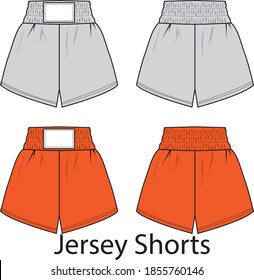 fashion Jersey Shorts  vector template pattern