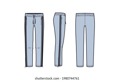 fashion jogger with side tape template