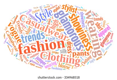 Fashion Keywords Tag Cloud    - vector illustration
