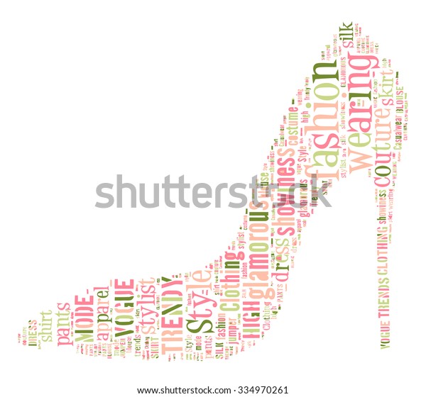 Fashion Keywords Tag Cloud Vector Illustration Stock Vector (Royalty