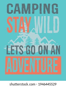 Fashion kids print with adventure  and slogan. Vector hand drawn illustration.